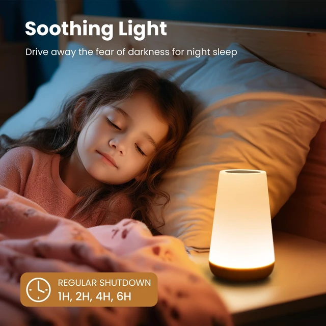 Alt view image 5 of 7 - THAUSDAS Telecontrol Night Light Touch Lamp: 13 Colors, 5 Brightness, Brown