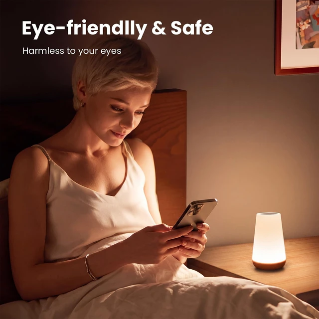 Alt view image 6 of 7 - THAUSDAS Telecontrol Night Light Touch Lamp: 13 Colors, 5 Brightness, Brown