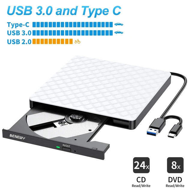 Alt view image 5 of 7 - External CD/DVD Drive for Laptop PC Mac, CD Burner DVD Player for Laptop