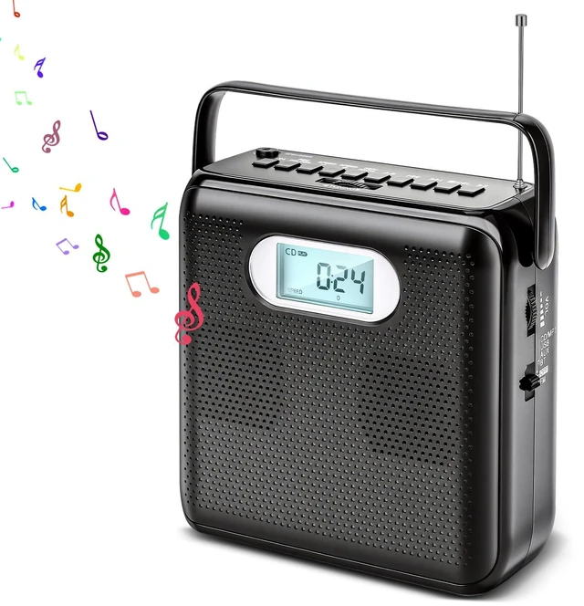 Main image of Portable CD Player with Bluetooth, Built-in Speakers & FM Radio