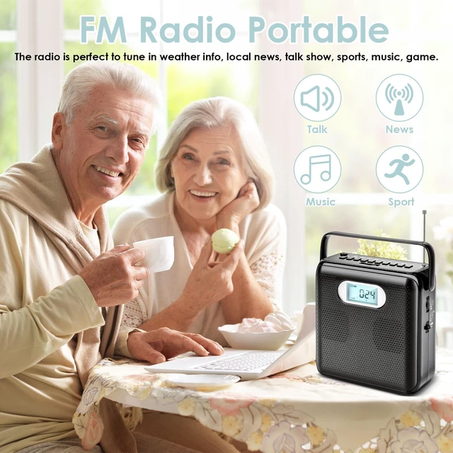 Alt view image 3 of 7 - Portable CD Player with Bluetooth, Built-in Speakers & FM Radio