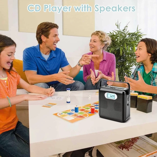 Alt view image 5 of 7 - Portable CD Player with Bluetooth, Built-in Speakers & FM Radio