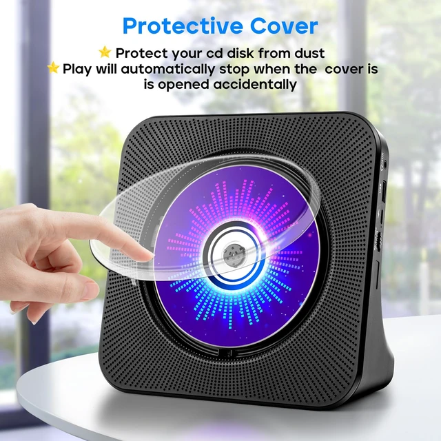 Alt view image 5 of 6 - ROADOM Portable CD Player with Bluetooth, Hi-Fi Speakers & FM Radio