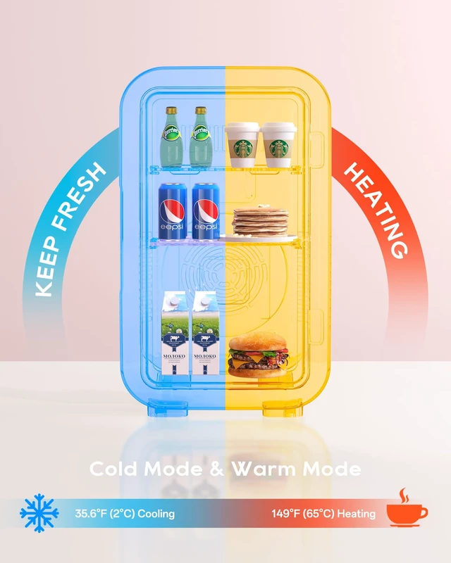Alt view image 5 of 7 - BEICHEN Mini Fridge, 6 Liter/8 Can Skincare Fridgefor Skin Care, Cosmetics