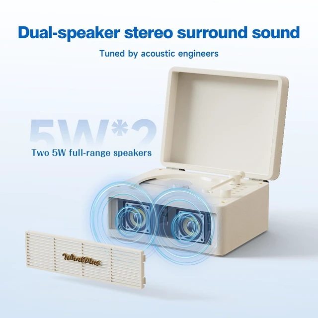 Alt view image 3 of 7 - CD Player with Bluetooth Speakers, App Control, Magnetic Display