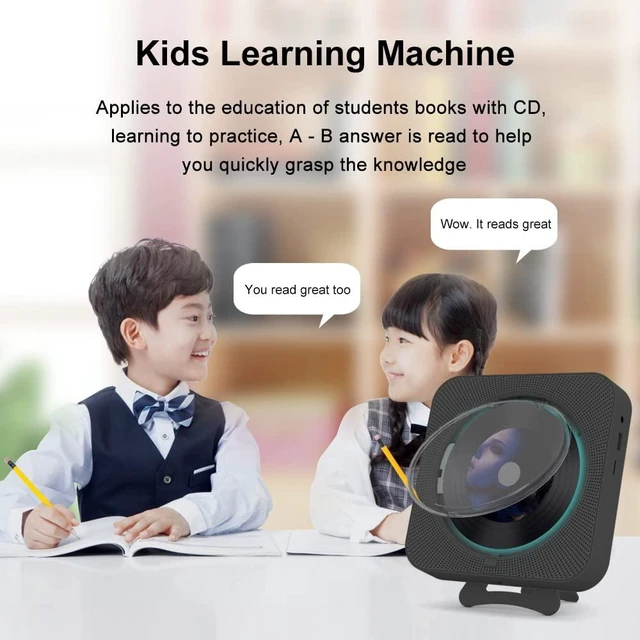 Alt view image 6 of 6 - MICOCIOUS Portable CD Player with Bluetooth Desktop CD Player for Home CD Music Players withTimer,Built-in Dual Speakers with LED Display Home Audio Boombox FM Radio (Black)