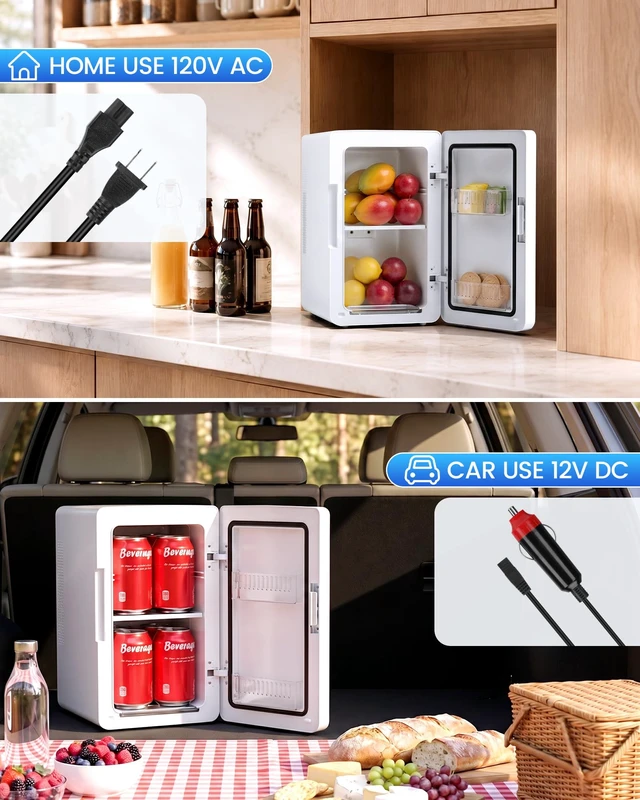 Alt view image 6 of 7 - Electactic Compact Mini Fridge, 6L Portable Small Refrigerator for Bedroom