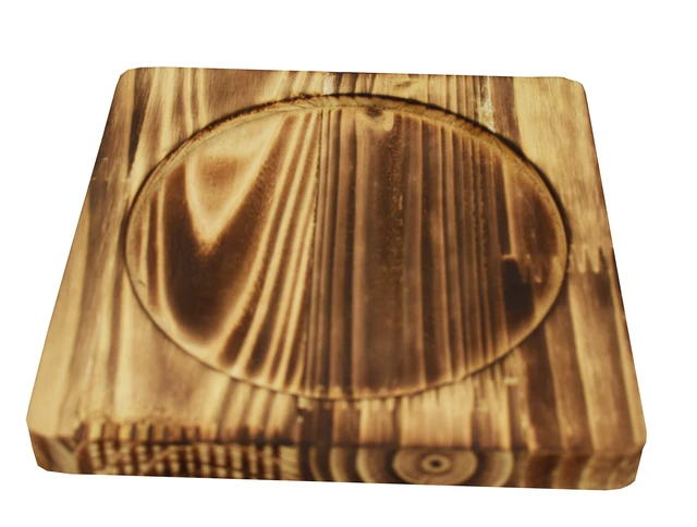 Alt view image 2 of 4 - Square Wood Underliner/Trivet for Cast Iron/Hot Dish Sunrise Kitchen Supply (7" x 7") - Pack of 2