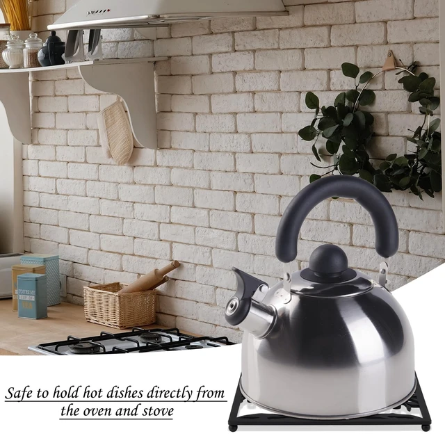 Alt view image 6 of 6 - Beeveer 2 Pcs 2 Pcs Cast Iron Trivet for Hot Dishes Metal Tree Trivet Set