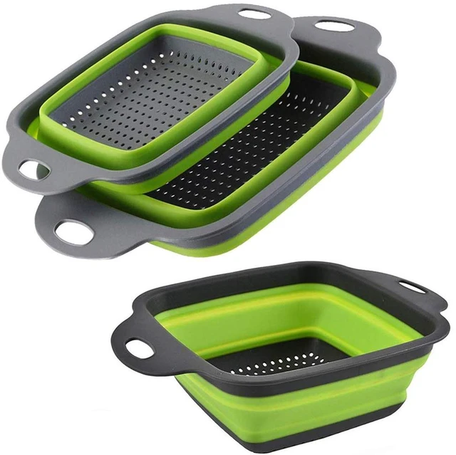 Alt view image 4 of 5 - Collapsible over sink Colander Combo Pack 15.55 x 10.2 x 1.7
