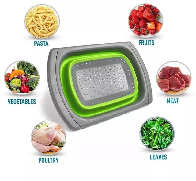 Alt view image 5 of 5 - Collapsible over sink Colander Combo Pack 15.55 x 10.2 x 1.7
