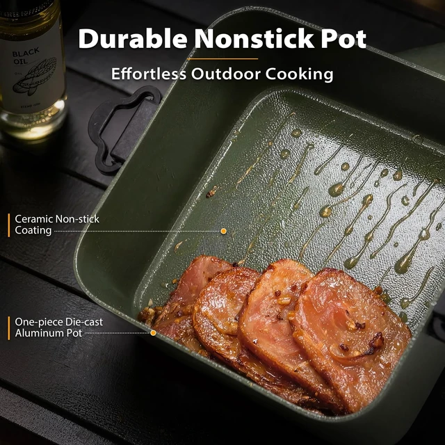 Alt view image 3 of 7 - GEERTOP AMOS Electric Hot Pot, Portable 1.3L Multi-Cooker with Cookware Set