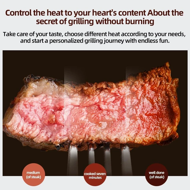 Alt view image 5 of 7 - AORAN Smokeless Electric Hot Pot & Grill Combo, Large 9.5"x29" Non-Stick Design, 3 Adjustable Heat Levels, Easy to Clean,Includes Brushes, Tongs & Paper