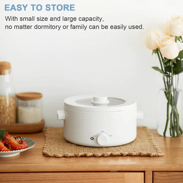 Alt view image 6 of 7 - Electric Hot Pot, 2L Dual Power Multi-Functional Electric Cooker