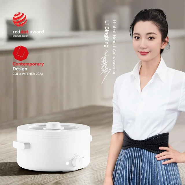 Alt view image 7 of 7 - Electric Hot Pot, 2L Dual Power Multi-Functional Electric Cooker