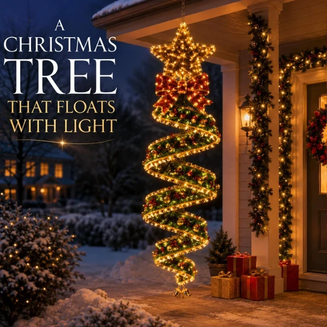 Alt view image 3 of 7 - Christmas Magic Spiral Hanging LED Light Collection (B)