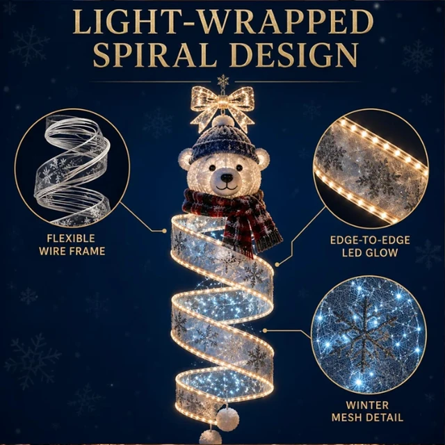 Alt view image 5 of 7 - Christmas Magic Spiral Hanging LED Light Collection (B)