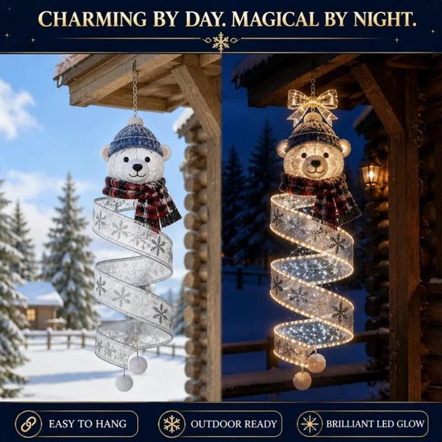 Alt view image 6 of 7 - Christmas Magic Spiral Hanging LED Light Collection (B)