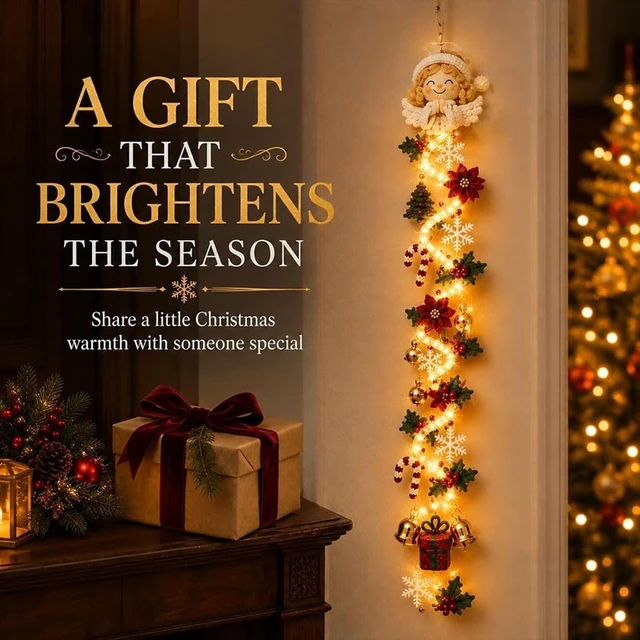 Alt view image 4 of 7 - Glowing Christmas Door Hanger, Lighted Christmas Snowman Holiday Decor