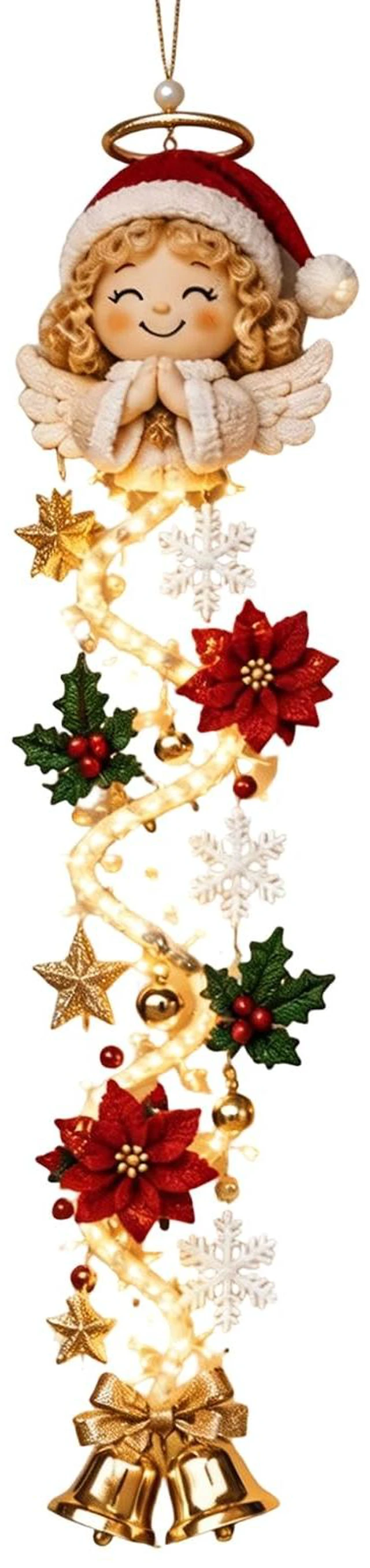 Main image of Glowing Christmas Door Hanger, Christmas Light dercor in Door Angel