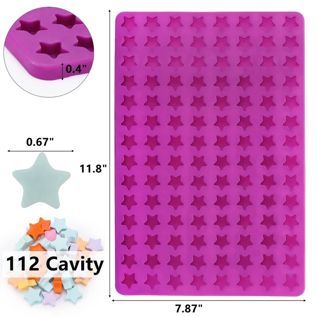 Alt view image 2 of 6 - 112 Cavity Mini Star Silicone Molds Fun Shaped Chocolate Molds for Homemade Dog Training Treats, Gummies, Candy, Chocolate Chips,Biscuits