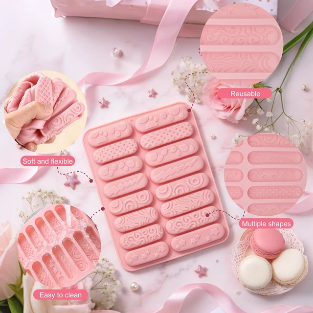 Alt view image 2 of 7 - 2 PCS Finger Biscuit Silicone Chocolate Molds, 16-Cavitys Bars Baking Mould