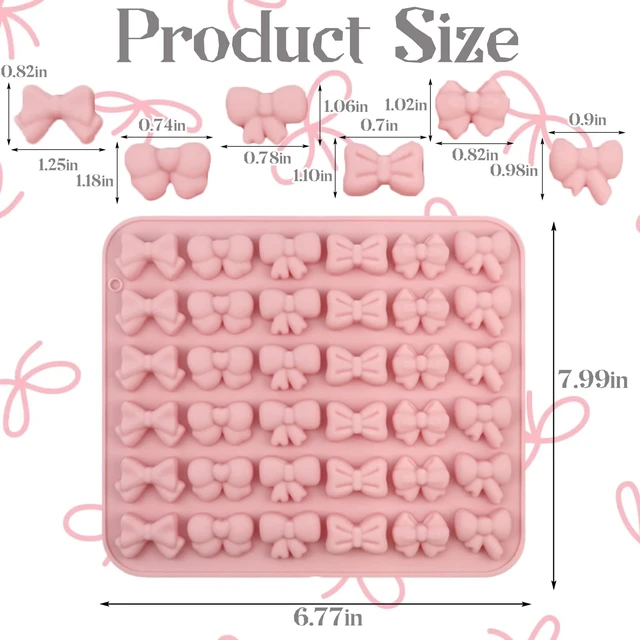 Alt view image 2 of 7 - 2PCS Bow Chocolate Silicone Molds, Mini Bowknot Mould Butterfly Tie Silicone Molds for Candy, Candy, Gummy, Sugar, Biscuit, Cookie, Cake Decorating, Cupcake Topper
