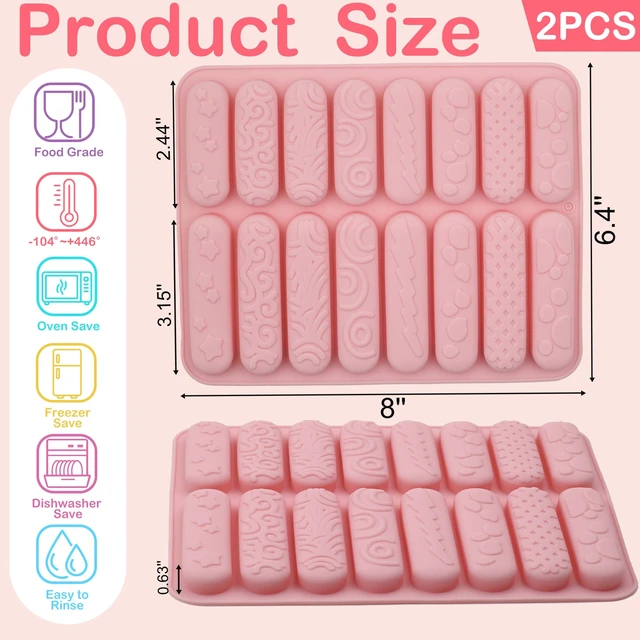 Alt view image 5 of 7 - 2 PCS Finger Biscuit Silicone Chocolate Molds, 16-Cavitys Bars Baking Mould