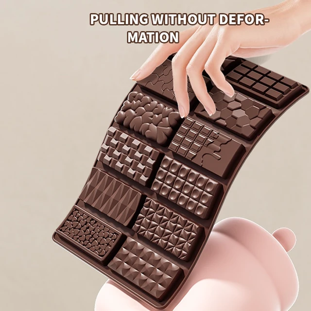 Alt view image 4 of 7 - 2Pcs Chocolate Bar Mold,12 Cavities Non-Stick Chocolate for Stuffed Pistachio Bars, Silicone Molds For Baking,Break Apart Candy Molds for Cake Decorations