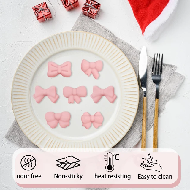 Alt view image 5 of 7 - 2PCS Bow Chocolate Silicone Molds, Mini Bowknot Mould Butterfly Tie Silicone Molds for Candy, Candy, Gummy, Sugar, Biscuit, Cookie, Cake Decorating, Cupcake Topper
