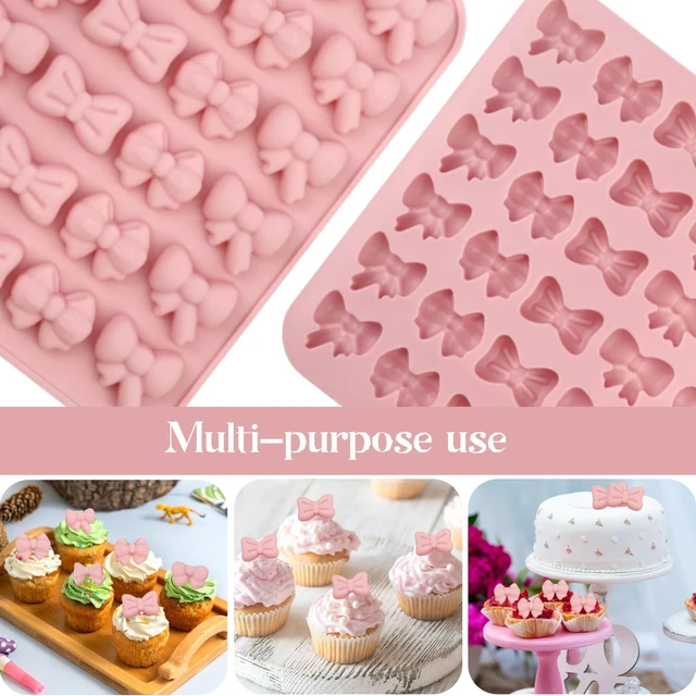 Alt view image 6 of 7 - 2PCS Bow Chocolate Silicone Molds, Mini Bowknot Mould Butterfly Tie Silicone Molds for Candy, Candy, Gummy, Sugar, Biscuit, Cookie, Cake Decorating, Cupcake Topper