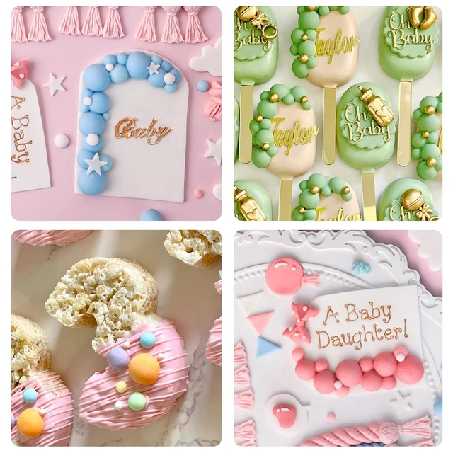 Alt view image 4 of 7 - 3D Pearl Chocolate Molds, Bubbles Ball Pearl Border Silicone Molds, Semi Sphere Cake Decorating Baking Molds for Birthday Cupcake Topper Candy Gum Cookie Dessert Clay Resin DIY Craft Set of 2