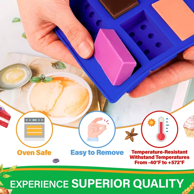 Alt view image 4 of 7 - 6 Pcs Robot and Bricks Silicone Molds for Chocolate and Candy