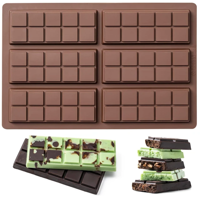 Main image of Chocolate Bar Mold,Non-Stick Chocolate Molds,100% Food Grade Silicone Mold