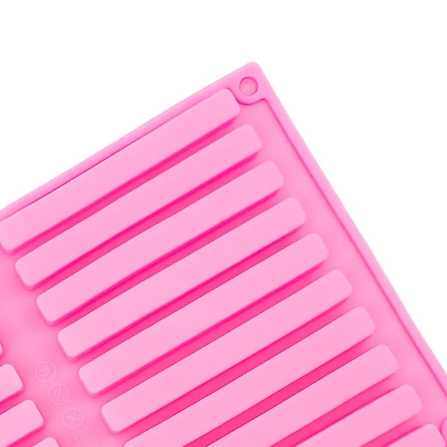 Alt view image 5 of 7 - 2 PACK Chocolate Rod Stick Silicone Strip Molds, 20 Bars Strips Biscuit Candy Molds for Cookies Candy Crayon Candle Soap Ice Cube Tray