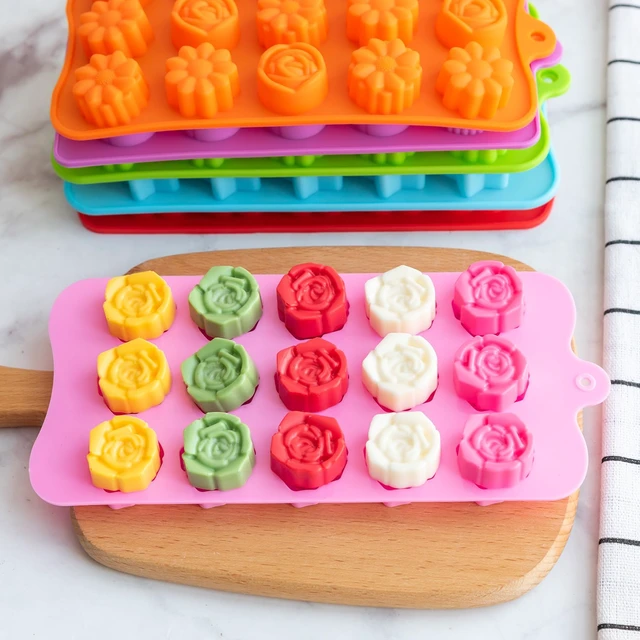 Alt view image 5 of 6 - 6-Pack Flower Chocolate Candy Molds, Silicone Baking Molds