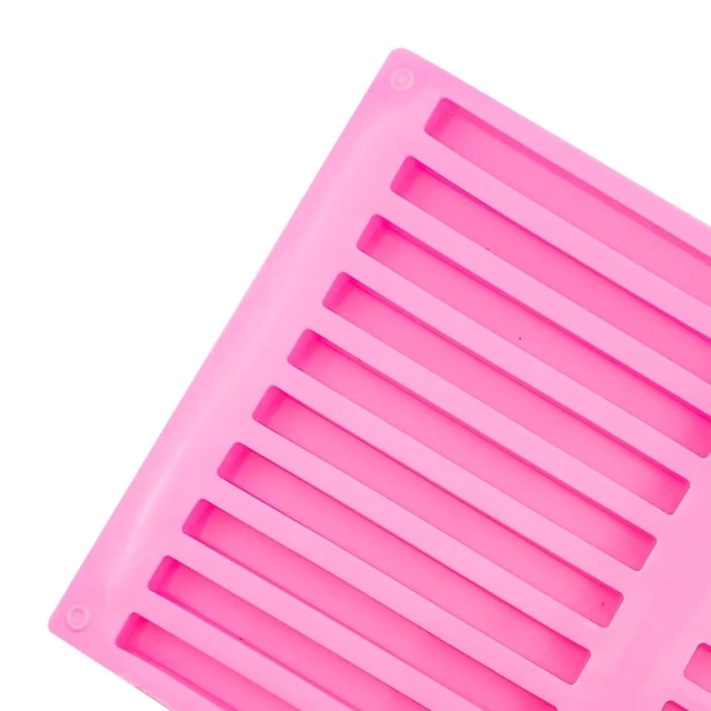 Alt view image 6 of 7 - 2 PACK Chocolate Rod Stick Silicone Strip Molds, 20 Bars Strips Biscuit Candy Molds for Cookies Candy Crayon Candle Soap Ice Cube Tray