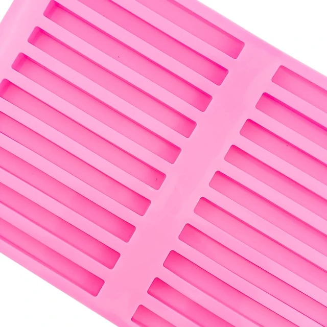 Alt view image 7 of 7 - 2 PACK Chocolate Rod Stick Silicone Strip Molds, 20 Bars Strips Biscuit Candy Molds for Cookies Candy Crayon Candle Soap Ice Cube Tray