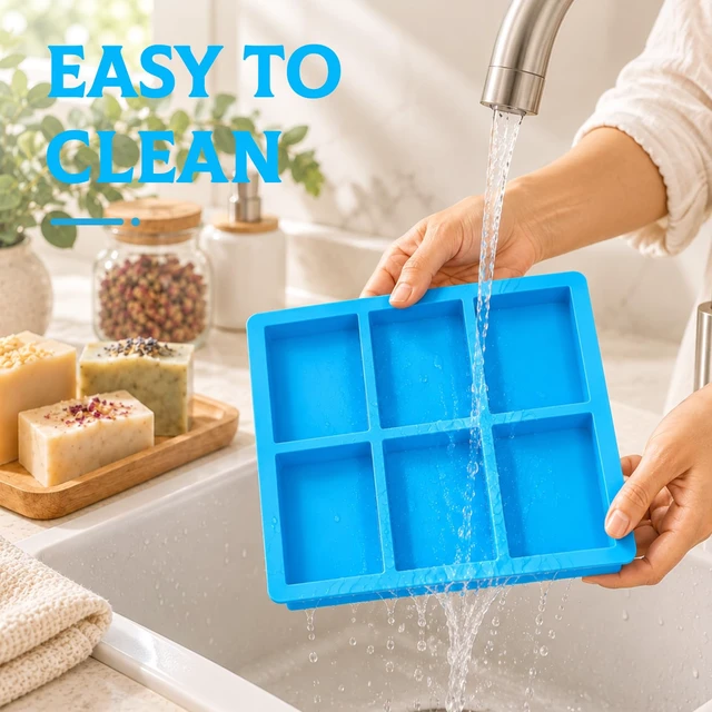 Alt view image 5 of 7 - SJ Rectangle Soap Mold Set, 3-Pack 6-Cavity Silicone Soap Molds