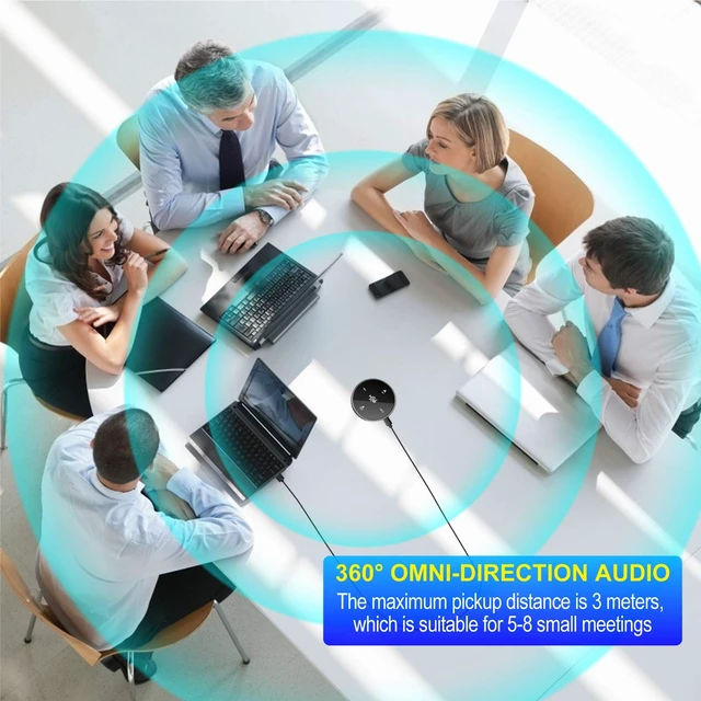 Alt view image 6 of 7 - Upgrated USB Conference Microphone with Speaker,Laptop Omnidirectional Computer Mic with Touch-Sensor to Mute/Volume,for Zoom Meetings,Skype,VoIP Call,Interview,Christmas Stocking Stuffers Surprise