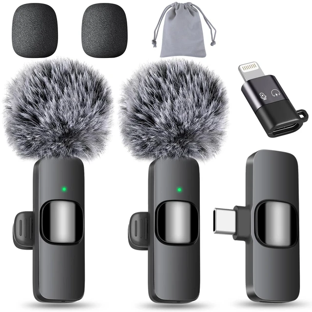 Main image of MAYBESTA Wireless Mini Microphone for iPhone, Android Phone - Lavalier Lapel Mic for Audio Video Recording - Clip on Content Creator Microphones for YouTube Tiktok Podcast Vlogging(Type-C Full Kit)