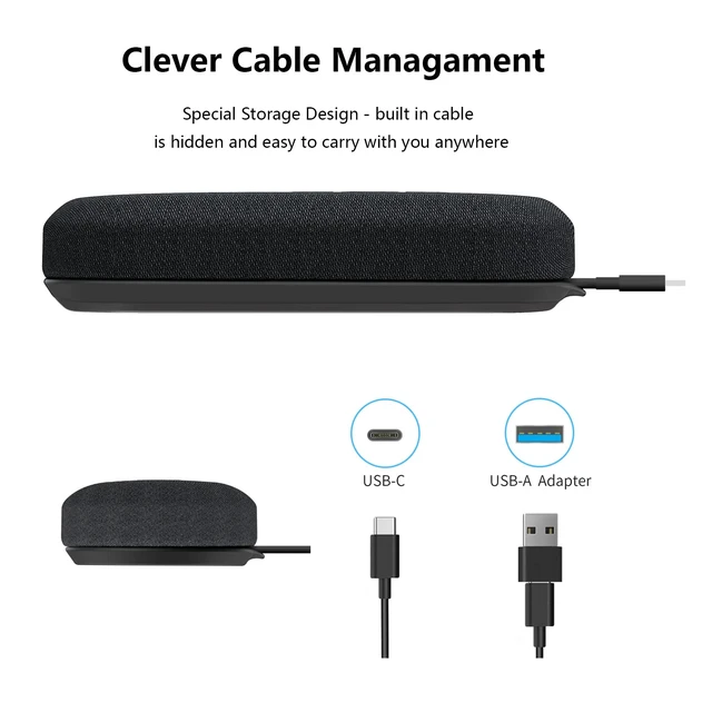 Alt view image 7 of 7 - USB Speakerphone, Conference Computer Speakers with Microphone for Home Office Calls, 360 Degree Enhanced Voice Pickup, Noise Reduction, Echo Cancellation, Compatible with Zoom, Teams, Skype