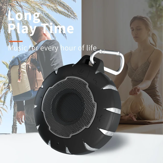 Alt view image 4 of 7 - HEYSONG Bluetooth Shower Speaker, IP67 Waterproof, Portable, Clear Sound
