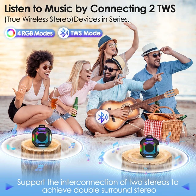 Alt view image 7 of 7 - Shower Speaker Bluetooth 5.4, IPX7 Waterproof Portable Bluetooth Speaker