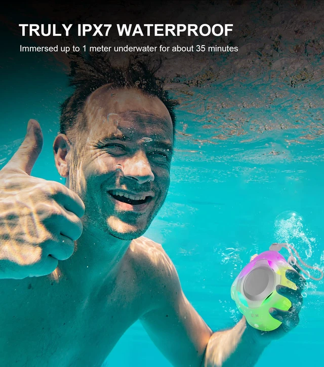 Alt view image 4 of 7 - comiso Bluetooth Shower Speaker, IPX7 Waterproof Speaker with Robust Bass