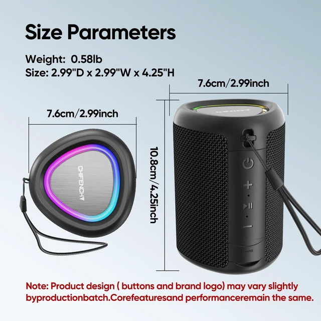Alt view image 7 of 7 - Portable Bluetooth Speaker Gift Ideas: Outdoor Travel Essentials Waterproof