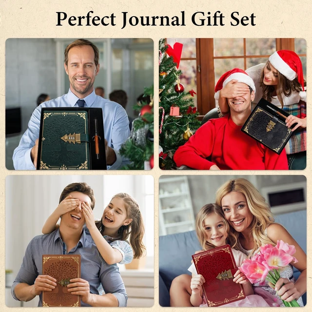 Alt view image 2 of 7 - Journal with Lock with Pen, Refillable Diary with Lock A5 Black