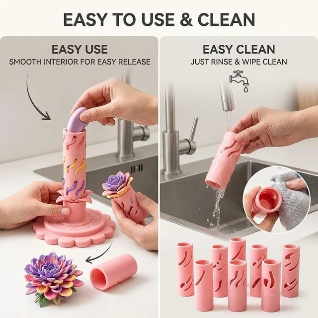 Alt view image 7 of 7 - Modular Clay Bloom Maker,DIY Flower Shaping Tool