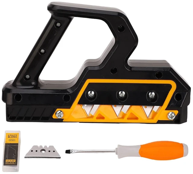 Main image of Professional Plasterboard Fast Drywall Chamfer Tool with 10 Blades for Precise 45° Angle Cutting Woodworking and DIY Projects ABS Material