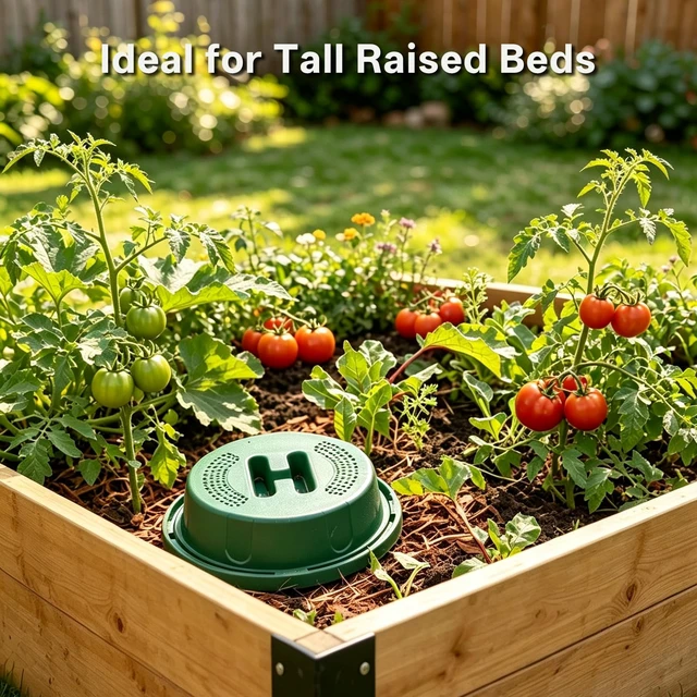 Alt view image 5 of 7 - 2-Pack Inground Worm Composter, 8L Underground Worm Farm with Aeration & Animal-Proof Lid, Food Waste Recycler for Garden Beds, Easy for Beginners, Green